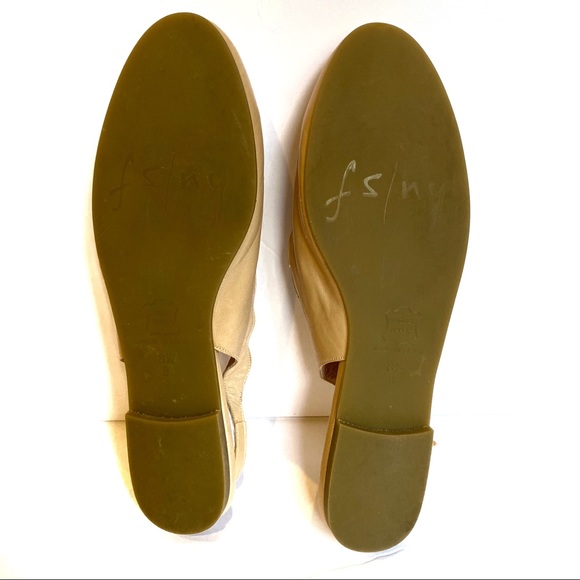 | fs/ny | tan scalloped slingback flats - Picture 3 of 8